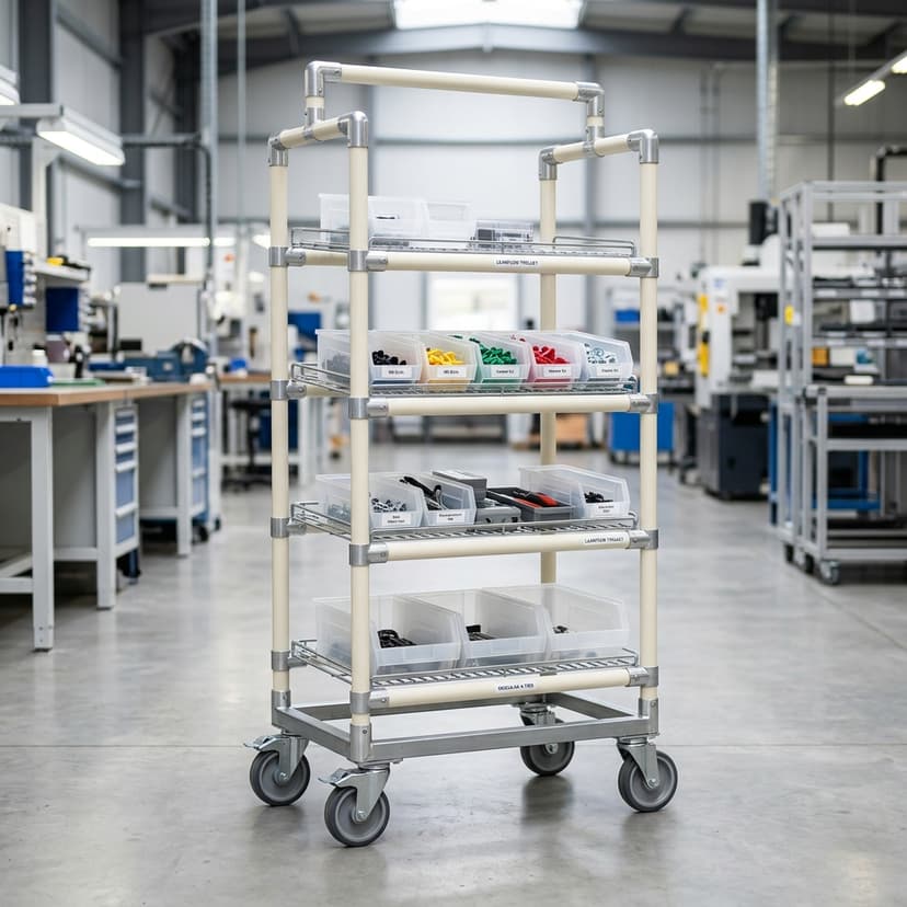 ABS Pipe Trolley — industrial fabrication by Apex Engineering Chennai