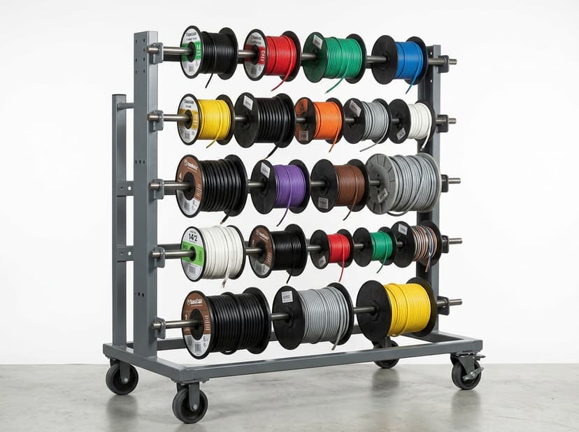 Wire Dispenser Rack — industrial fabrication by Apex Engineering Chennai